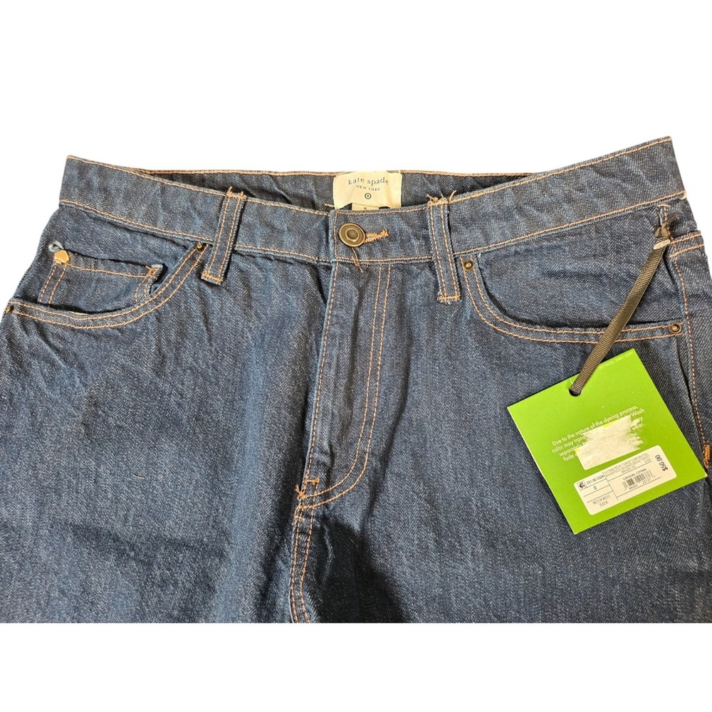 Kate Spade New York Target Wide Leg Cuffed Jeans Dark Wash Size 8 VN1247024